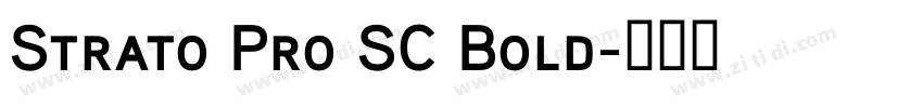 Strato Pro SC Bold字体转换